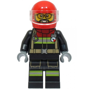 LEGO® Fire Male Black Jacket and Legs with Reflective Stripe