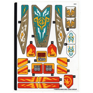 LEGO® Autocollant - Stickers Set 71748 Ninjago