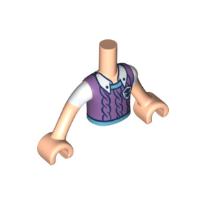 LEGO® Torso Mini Doll Boy Medium Lavender Vest