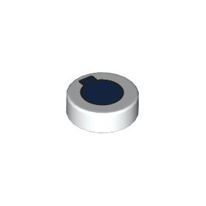 LEGO® Tile Round 1x1 with Dark Blue Circle