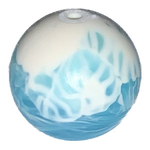 LEGO® Ball Bionicle Zamor Sphere with Marbled White Pattern