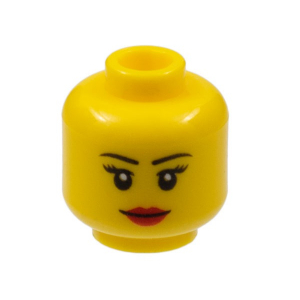 LEGO® Minifigure Head Female Black Thin Eyebrows