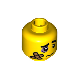 LEGO® Mini-Figurine Tête Homme Bléssé - Pansement (3N)
