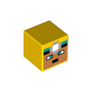 LEGO® Minifigure Head Modified Cube with Pixelated