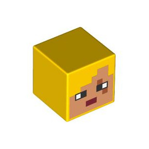 LEGO® Minifigure Head Modified Cube with Pixelated