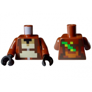 LEGO® Torso Pixelated Black Dark Tan