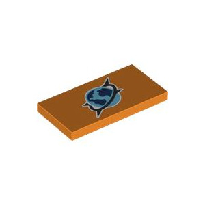 LEGO® Tile 2x4 with Medium Azure Dark Blue