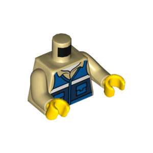 LEGO® Torso Blue and Dark Blue Vet with Pockets