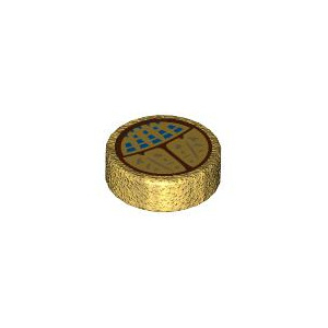 LEGO® Plate Lisse Ronde 1x1 Imprimée Scarabée D'or