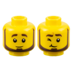 LEGO® Mini-Figurine Tête Deux Expressions - Barbe (6W)