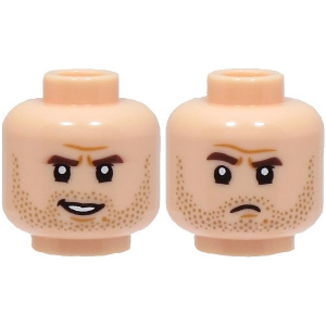 LEGO® Mini-Figurine Tête Homme Barbe Naissante (2Y)