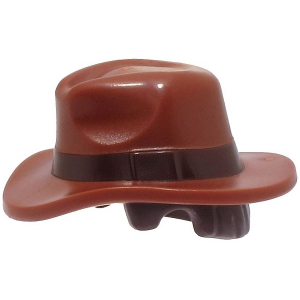 LEGO® Minifigure Hair Combo Hat with Hair Fedora Outback