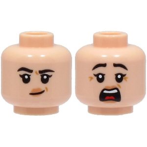 LEGO® Minifigure Head Dual Sided Female Black Eyebrows