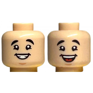 LEGO® Minifigure Head Dual Sided Black Eyebrows