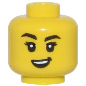 LEGO® Mini-Figurine Tête Femme Sourire en Coin(4X)