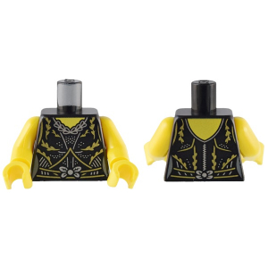 LEGO® Torso Female Dress with Gold Lines and Vines