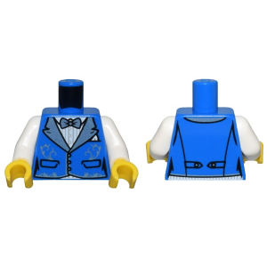 LEGO® Torso Vest with Pockets Metallic Light Blue Wide