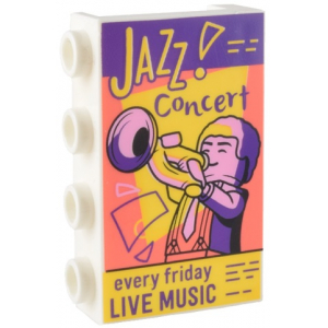 LEGO® Panel 1x4x2 with Side Support Jazz Concert