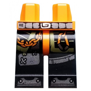LEGO® Mini-Figurine Jambes Imprimée Chaine Orange (B25)