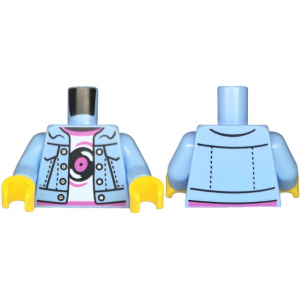 LEGO® Mini-Figurine Torse Imprimée Vinyle - Veste en Jeans (