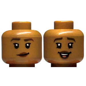 LEGO® Mini-Figurine Tête Femme 2 Expressions Sourire (2M)