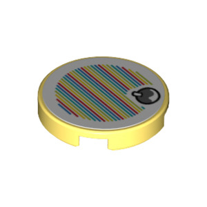 LEGO® Plate Lisse 2x2 Ronde Imprimée Code Barre Mario