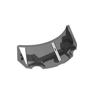 LEGO® Windscreen 2x4x1 Curved with White and Silver