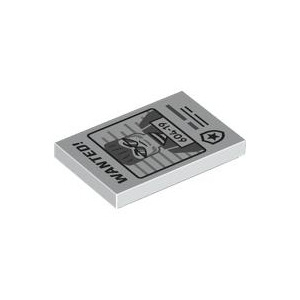 LEGO® Plate Lisse 2x3 Imprimée Wanted
