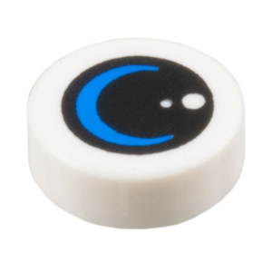 LEGO® Plate Lisse Ronde 1x1 Imprimée Lune - Espace