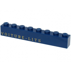 LEGO® Brick 1x8 with Gold Voiture Lits Pattern