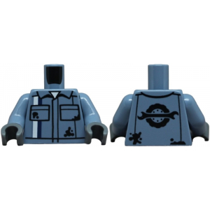 LEGO® Torso Mechanic Shirt with Pockets White and Dark