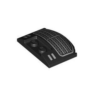 LEGO® Wedge 3x4x2/3 Triple Curved with Silver Grille