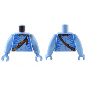 LEGO® Torso Navi Blue Markings Reddish Brown Strap