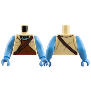 LEGO® Torso Na'vi Vest Open with Pockets over Reddish Brown