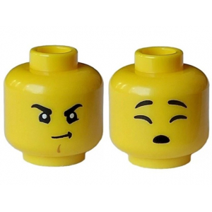 LEGO® Mini-Figurine Tête Homme 2 Expressions (7M)