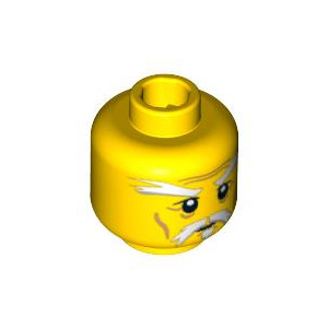 LEGO® Mini-Figurine Tête Homme Poil Blanc (5V)