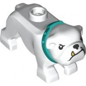 LEGO® Dog Bulldog with Molded Dark Turquoise Collar