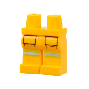 LEGO® Hips and Legs with Lime and Silver Reflective Stripes