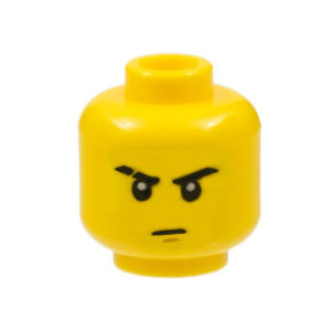 LEGO® Mini-Figurine Tête Homme Sourcils Froncés (1N)