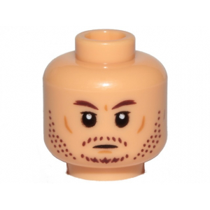 LEGO® Mini-Figurine Tête Homme Barbe Naissante (4T)