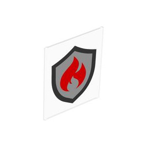 LEGO® Fenêtre Vitre 1x6x6 Imprimée Flamme Pompier