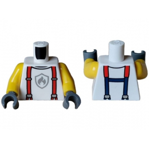 LEGO® Mini-Figurine Torse Flamme - Bretelle (3M)