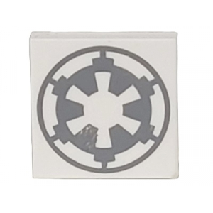 LEGO® Plate Lisse 2x2 Imprimée Logo Imperial Star-Wars