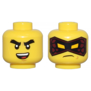 LEGO® Mini-Figurine Tête Homme 2 Expressions (6D)