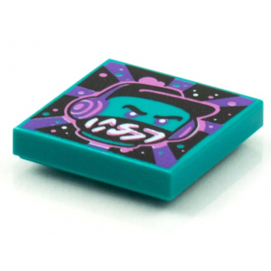 LEGO® Tile 2x2 Blue Head