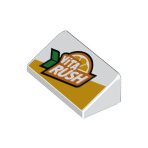 LEGO® Tuile 1x2x2/3 Inclinée Imprimée VITA RUSH