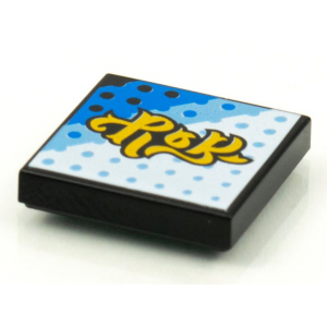 LEGO® Tile 2x2 with yellow title