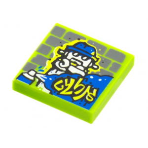 LEGO® Tile 2x2 Robot Graffiti