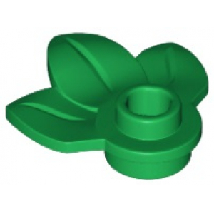 LEGO® Plant Plate Round 1x1 with 3 Leaves