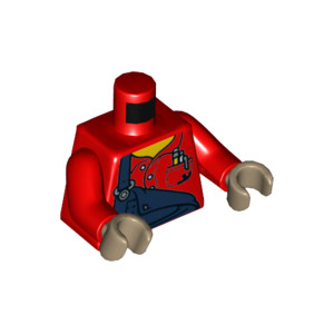 LEGO® Mini-Figurines Torse Plombier Salopette (6X)